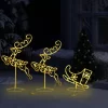 vidaXL Decor* Acrylic Christmas Flying Reindeer&Sleigh 102.4