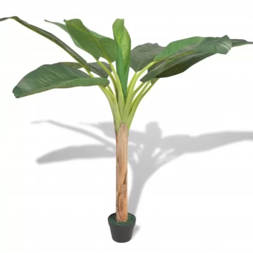 vidaXL Decor* Artificial Banana Tree Plant With Pot 59" Green