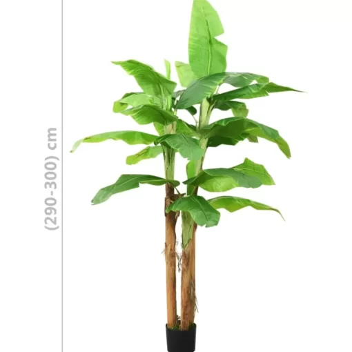 vidaXL Decor* Artificial Banana Tree With Pot 118.1" Green