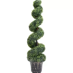 vidaXL Decor* Artificial Boxwood Spiral Plant With Pot Green 46.1"