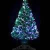 vidaXL Decor* Artificial Christmas Tree Green 2 Ft Fiber Optic