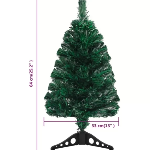 vidaXL Decor* Artificial Christmas Tree Green 2 Ft Fiber Optic