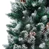 vidaXL Decor* Artificial Christmas Tree Leds&Pine Cones&White Snow 59.1