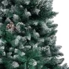 vidaXL Decor* Artificial Christmas Tree Leds&Pine Cones&White Snow 59.1