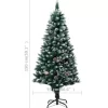 vidaXL Decor* Artificial Christmas Tree Leds&Pine Cones&White Snow 59.1