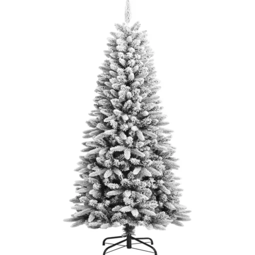 vidaXL Decor* Artificial Christmas Tree With Flocked Snow 47.2" Pvc&Pe