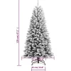 vidaXL Decor* Artificial Christmas Tree With Flocked Snow 47.2