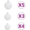 vidaXL Decor* Artificial Christmas Tree With Leds&Ball Set&Pine Cones 59.1