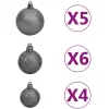 vidaXL Decor* Artificial Christmas Tree With Leds&Ball Set&Pine Cones 59.1