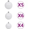 vidaXL Decor* Artificial Christmas Tree With Leds&Ball Set&Pine Cones 59.1