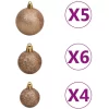 vidaXL Decor* Artificial Christmas Tree With Leds&Ball Set&Pine Cones 59.1