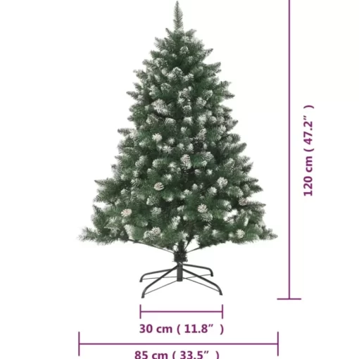 vidaXL Decor* Artificial Christmas Tree With Stand 47.2" Pvc