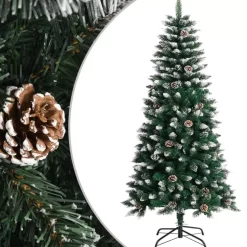 vidaXL Decor* Artificial Christmas Tree With Stand Green 47.2" Pvc