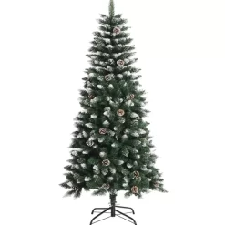 vidaXL Decor* Artificial Christmas Tree With Stand Green 47.2" Pvc