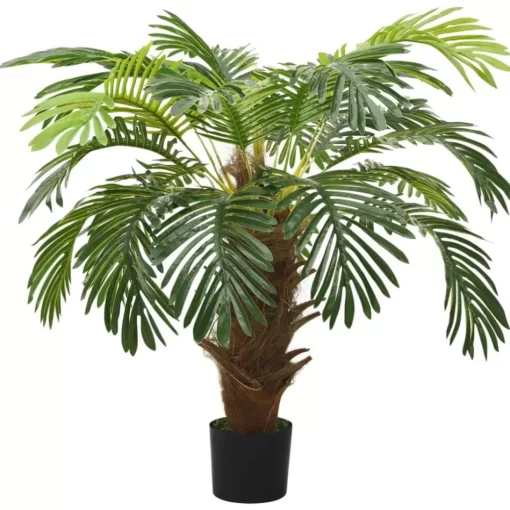 vidaXL Decor* Artificial Cycas Palm With Pot 35.4" Green