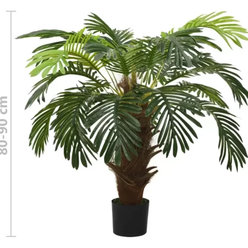 vidaXL Decor* Artificial Cycas Palm With Pot 35.4" Green