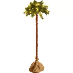 vidaXL Decor* Artificial Palm Tree With Leds 47.2"