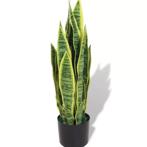 vidaXL Decor* Artificial Sansevieria Plant With Pot 25.6" Green