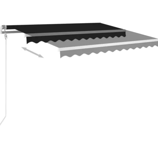 vidaXL Lawn & Garden* Automatic Retractable Awning 118.1"X98.4" Anthracite