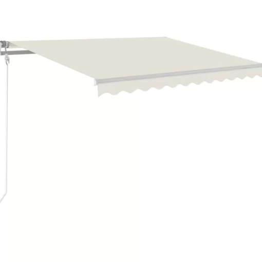 vidaXL Lawn & Garden* Automatic Retractable Awning 118.1"X98.4" Cream