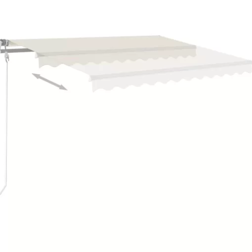 vidaXL Lawn & Garden* Automatic Retractable Awning 118.1"X98.4" Cream