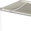 vidaXL Lawn & Garden* Automatic Retractable Awning With Posts 9.8'X8.2' Cream