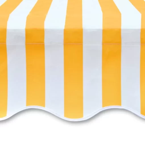 vidaXL Lawn & Garden* Awning Top Sunshade Canvas Orange & White 177.2"X118.1"