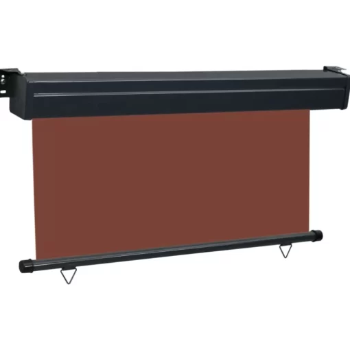 vidaXL Lawn & Garden* Balcony Side Awning 55.1"X98.4" Brown