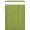 vidaXL Household Supplies* Bamboo Laundry Basket With Single Section Green