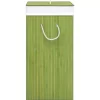 vidaXL Household Supplies* Bamboo Laundry Basket With Single Section Green