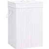 vidaXL Household Supplies* Bamboo Laundry Basket With Single Section White