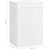 vidaXL Household Supplies* Bamboo Laundry Basket With Single Section White