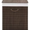 vidaXL Household Supplies* Bamboo Laundry Bin Rectangular Dark Brown