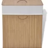 vidaXL Household Supplies* Bamboo Laundry Bin Rectangular Natural