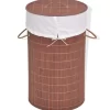 vidaXL Household Supplies* Bamboo Laundry Bin Round Brown