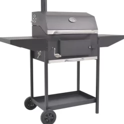 vidaXL Kitchen & Dining* Bbq Charcoal Smoker With Bottom Shelf Black