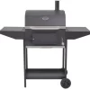 vidaXL Kitchen & Dining* Bbq Charcoal Smoker With Bottom Shelf Black