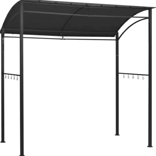 vidaXL Lawn & Garden* Bbq Gazebo 84.6"X59.1"X86.6" Anthracite Steel