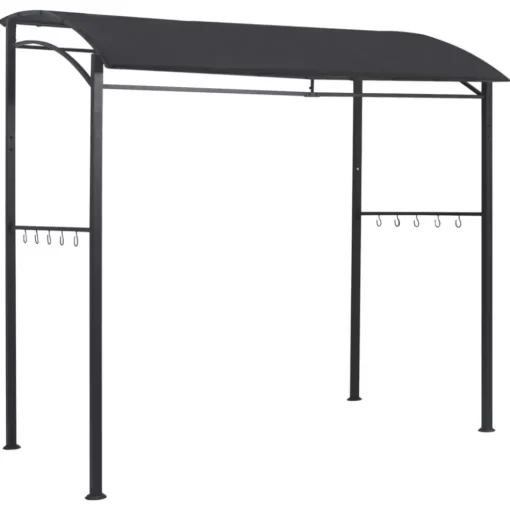 vidaXL Lawn & Garden* Bbq Gazebo 84.6"X59.1"X86.6" Anthracite Steel