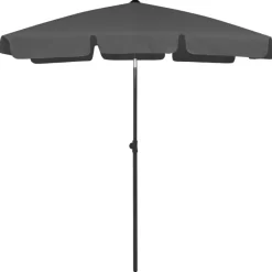 vidaXL Lawn & Garden* Beach Umbrella Anthracite 70.9"X47.2"