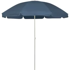 vidaXL Lawn & Garden* Beach Umbrella Blue 94.5"