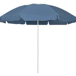 vidaXL Lawn & Garden* Beach Umbrella Blue 94.5"