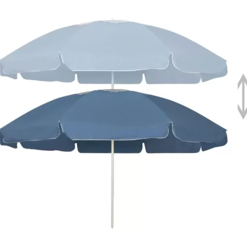 vidaXL Lawn & Garden* Beach Umbrella Blue 94.5"