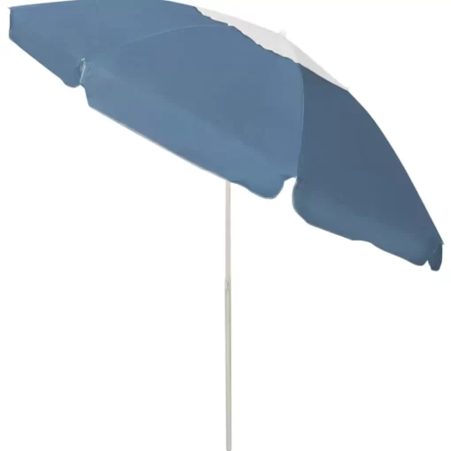 vidaXL Lawn & Garden* Beach Umbrella Blue 94.5"