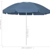 vidaXL Lawn & Garden* Beach Umbrella Blue 94.5