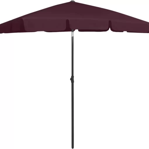 vidaXL Lawn & Garden* Beach Umbrella Bordeaux Red 70.9"X47.2"