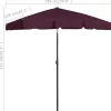 vidaXL Lawn & Garden* Beach Umbrella Bordeaux Red 70.9