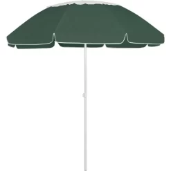 vidaXL Lawn & Garden* Beach Umbrella Green 118.1"