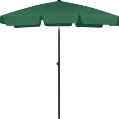 vidaXL Lawn & Garden* Beach Umbrella Green 70.9"X47.2"