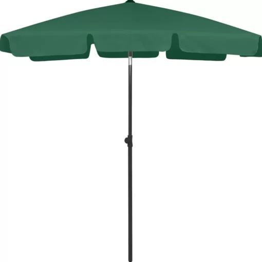 vidaXL Lawn & Garden* Beach Umbrella Green 70.9"X47.2"